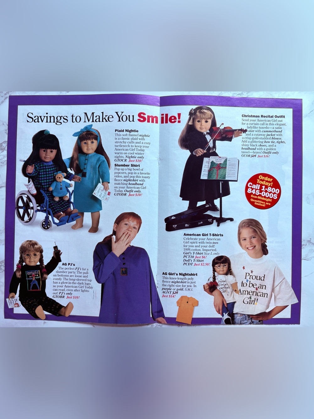 1990s American Girl doll catalog spread vintage rare